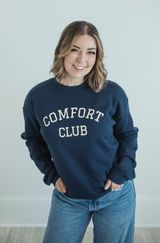 MW Comfort Club Sweatshirt in Navy | Merrick White