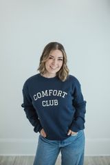 MW Comfort Club Sweatshirt in Navy | Merrick White