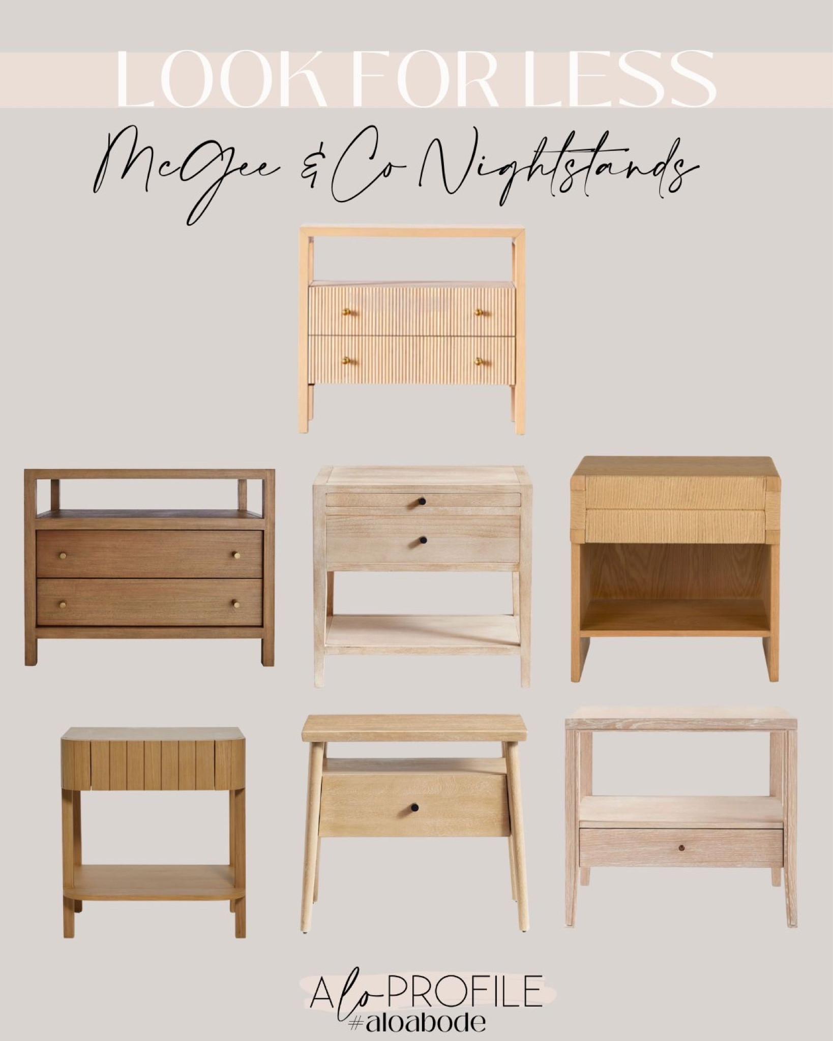 Beside Tables // wide nightstands, modern bedroom furniture, transitional furniture, wood nightstands, reeded nightstands, dresser drawer nightstands, storage nightstands, minimal nightstands, bedroom furniture, bedroom decor