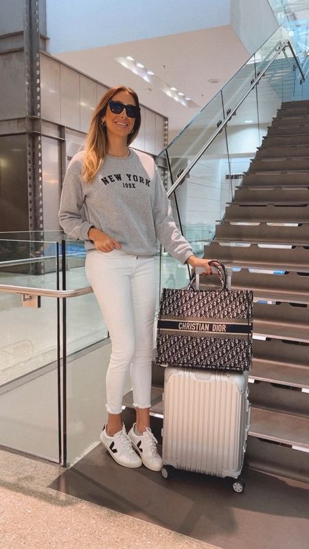 Such a comfortable and stylish airport outfit. This sweater is so nice to wear and keeps you warm
Fits true to size 
I’m wearing a size small 

#LTKshoecrush #LTKstyletip #LTKitbag