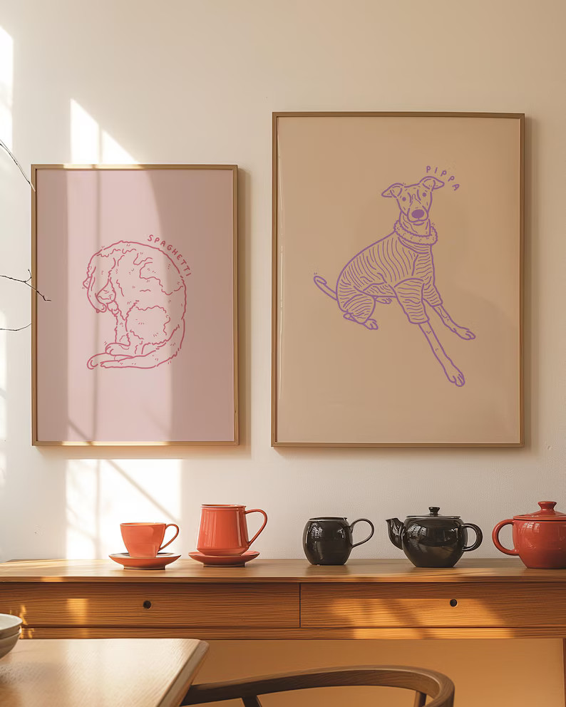 Custom Dog Portrait, Badly Drawn Dog, Pet Portrait, Pet Commission, Personalized Dog Portrait Dog... | Etsy (US)