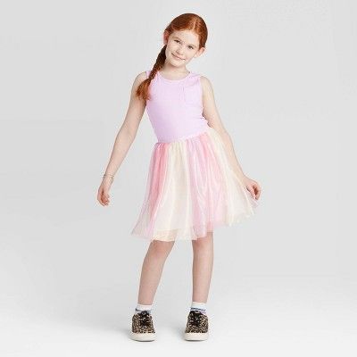Girls' Color Block Tutu Dress - Cat & Jack™ Purple | Target