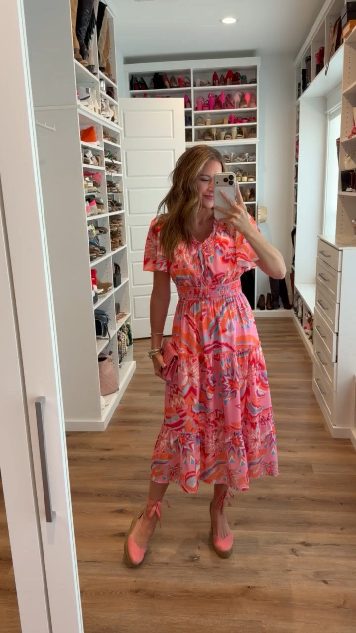 In a small dress, wedges, bag and accessories- fits tts.

#LTKSeasonal #LTKgrwm #LTKootd