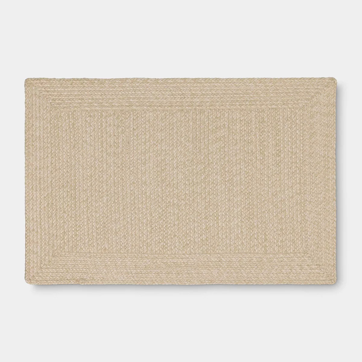 2'x3' Natural Woven Rectangular Braided Indoor Accent Rug Heathered Cream - Threshold™ | Target