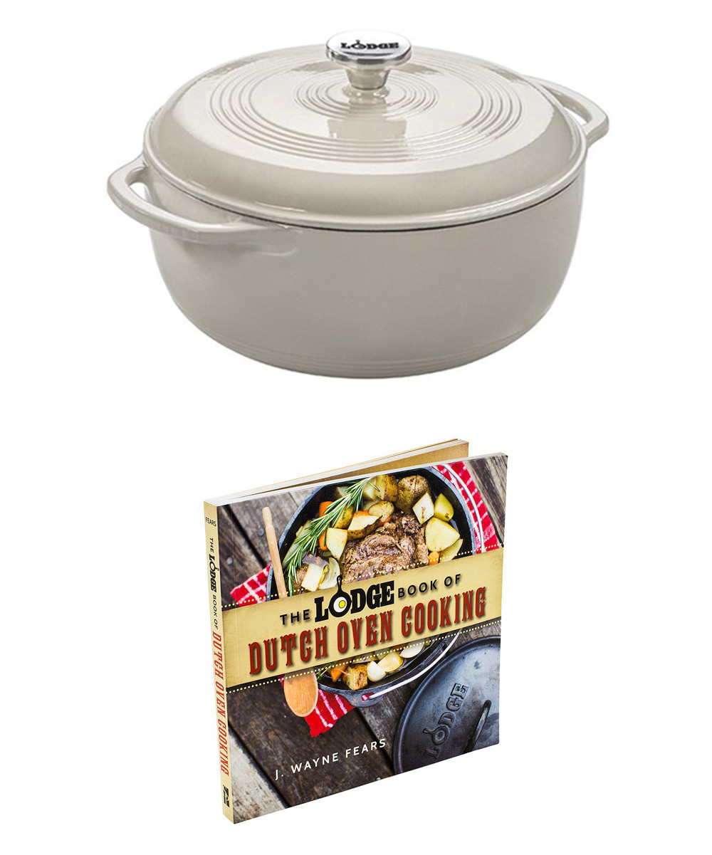Lodge Dutch Ovens - Oyster White 6-qt. Dutch Oven & Cookbook | Zulily