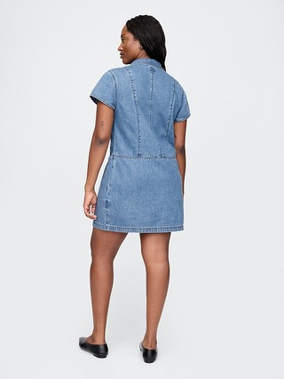 UltraSoft Denim Mini Shift Dress | Gap (CA)