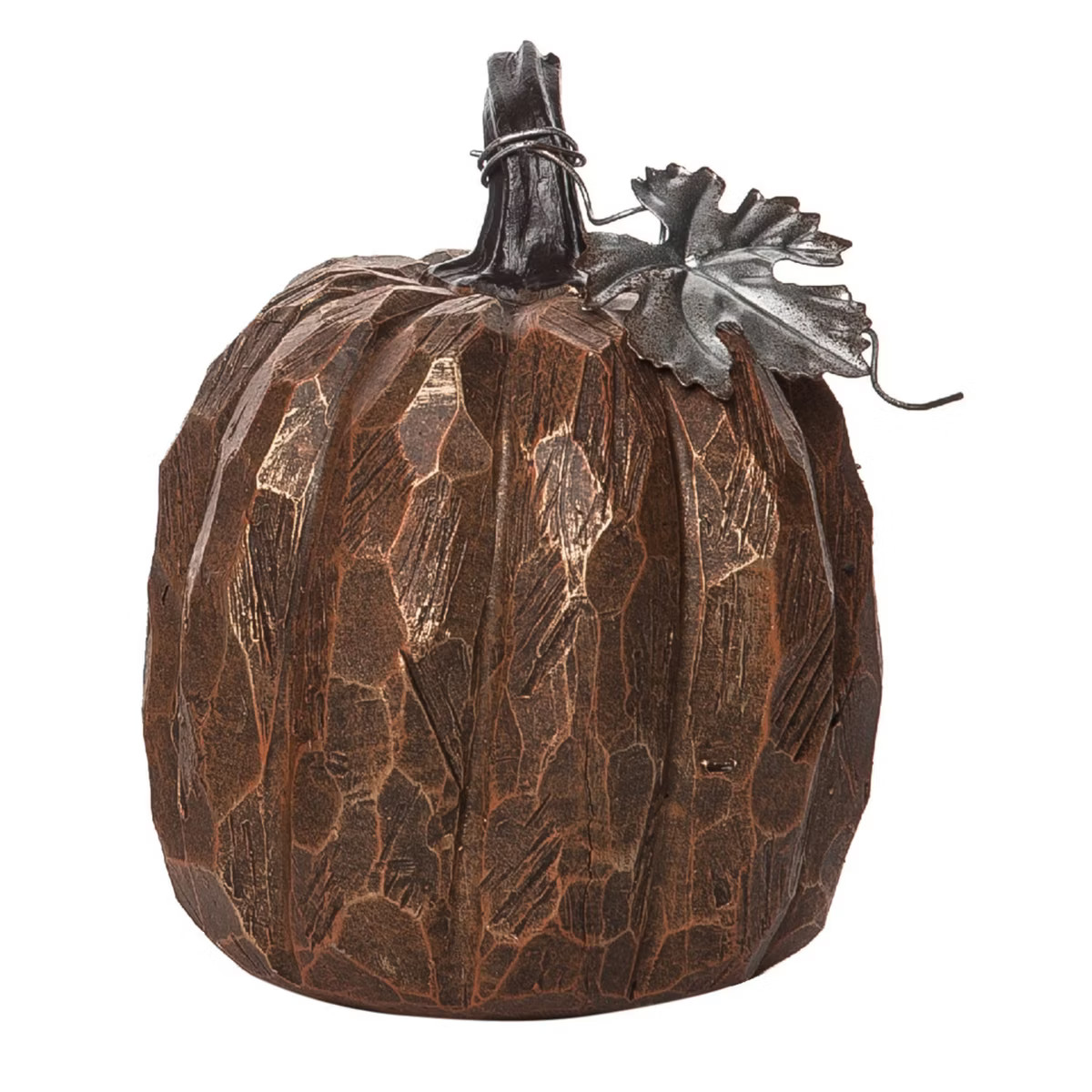 Transpac Resin 6 in. Orange Harvest Hamme Pumpkin | Target