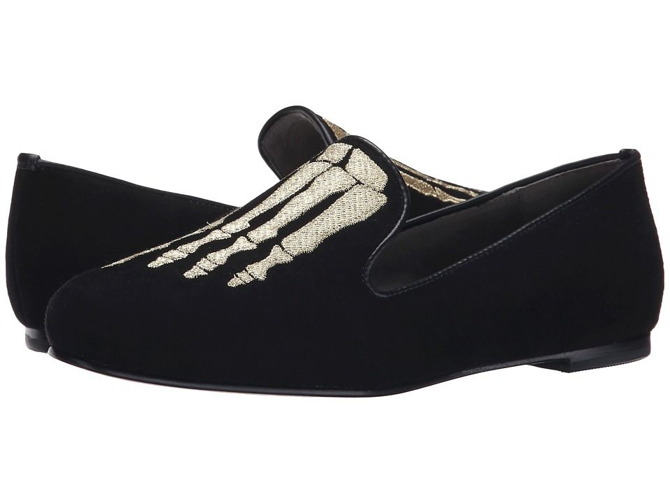 Mara and Mine - Jem Skull Slipper (Black/Gold) Women's Slippers | Zappos