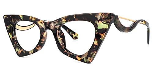 VOOGLAM Cat Eye Blue Light Glasses for Women Tortoise Small Size Anti Glare UV Eyestrain Eyewear | Amazon (US)
