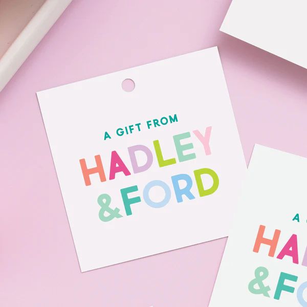 Colorful Names Gift Tags | Joy Creative Shop