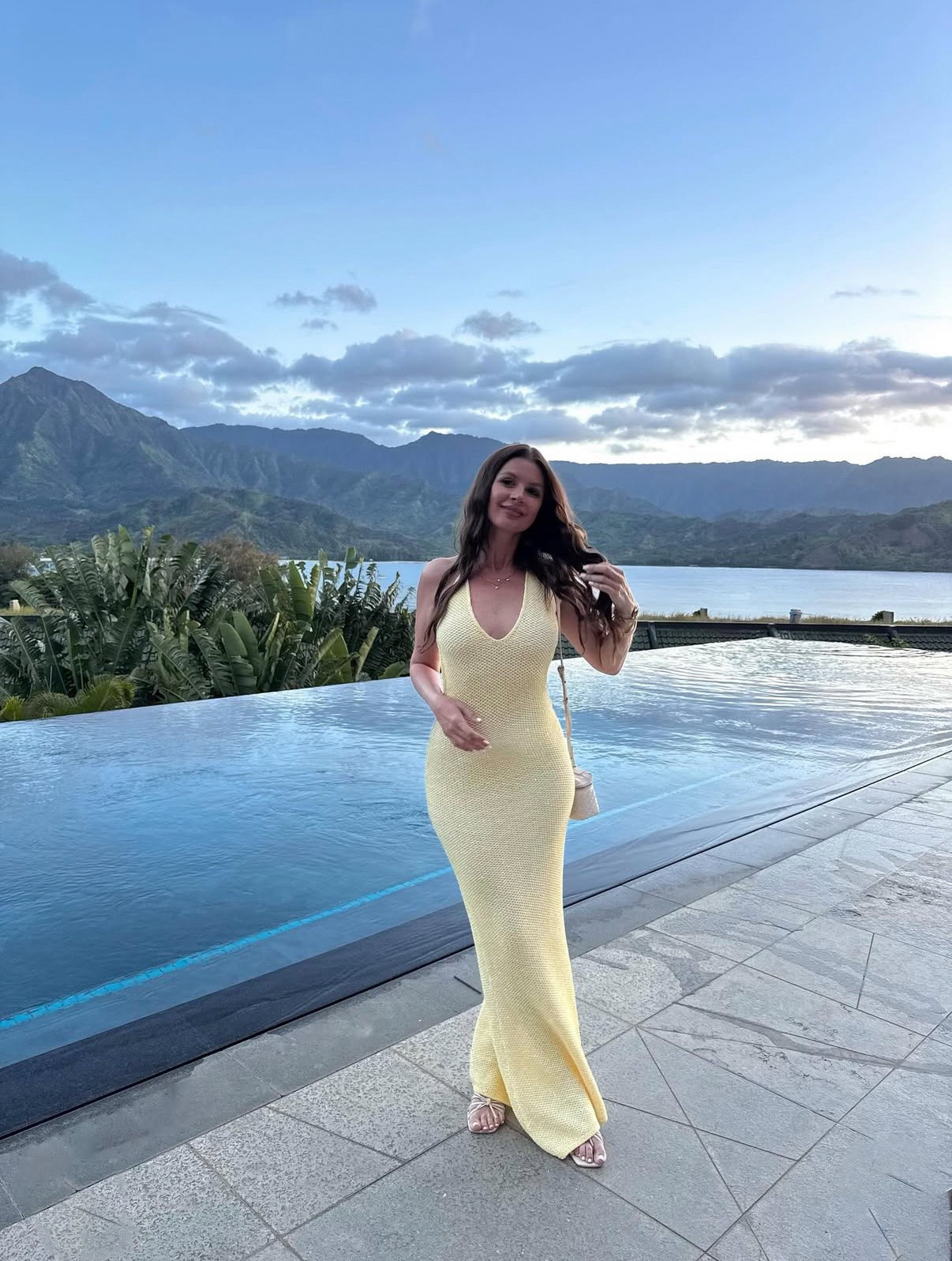 Vacation look. Styling this @Revolve  butter yellow knit dress with strappy sandals and a classy off white Bottega vanity tote and some gold jewelry 

#vacationoutfit #vacation #dress #butteryellow #vacationstyle #vacationoutfitideas #vacationoutfitsbeach #vacay #look #outfit #beach #resort #resortwear #beachoutfit #resortstyle  

#LTKTravel #LTKootd #LTKgrwm #LTKdayinmylife #LTKSeasonal