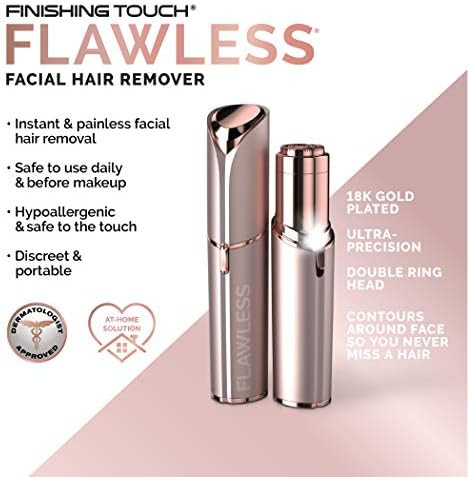 Finishing Touch Flawless Women's Painless Hair Remover, Blush/Rose Gold | Amazon (US)