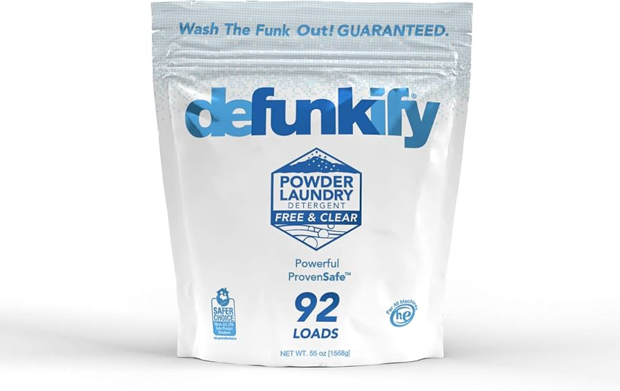 Defunkify Powder Laundry Detergent | Free & Clear Powdered Laundry Soap w/Odor Crushing & Stain R... | Amazon (US)