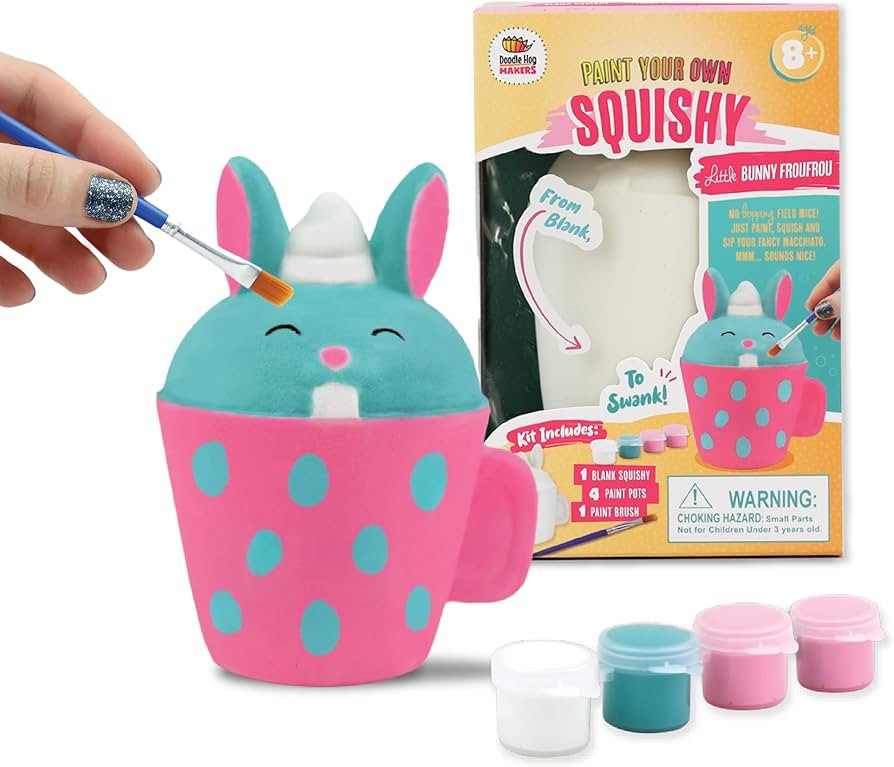 DOODLE HOG Bunny Squishy Painting Kit - Squishy Toys for Kids, Squishies for Kids - Slow Rise Squ... | Amazon (US)