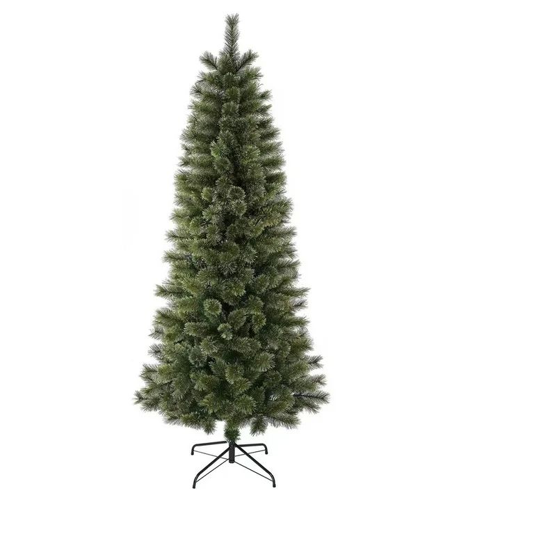 7' Unlit Artificial Brighton Cashmere Christmas Tree with Tree Stand, Holiday Time | Walmart (US)