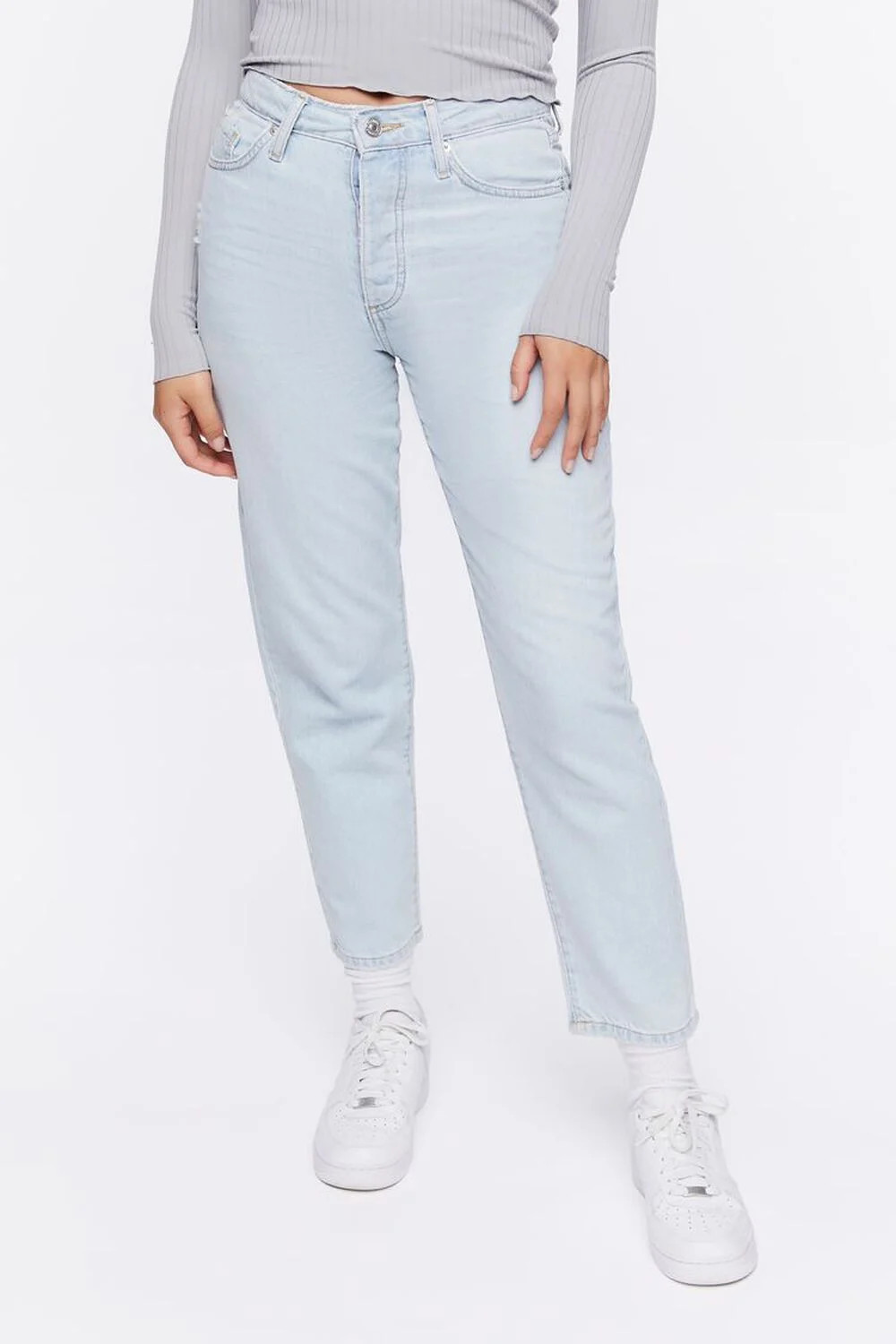 Recycled Cotton High-Rise Mom Jeans | Forever 21 (US)