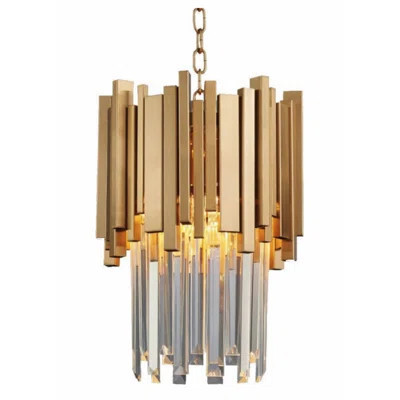 Gold Plated Kitchen Island Dining Entry Crystal Chandelier Pendant 12 | Wayfair North America