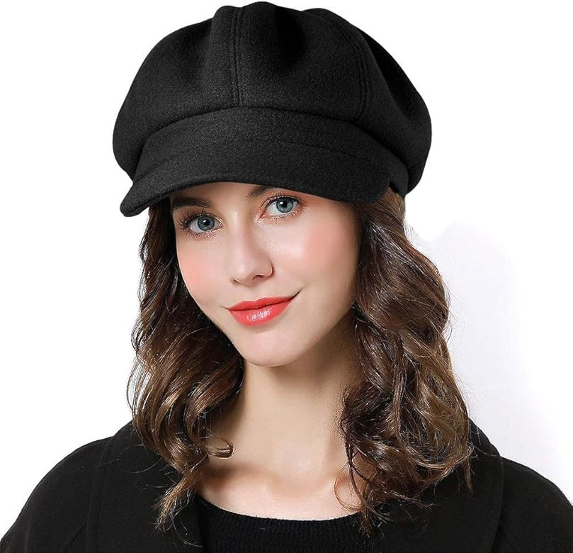 Sumolux Women Beret Newsboy Hat French Wool Cap Classic Autumn Spring Winter | Amazon (US)