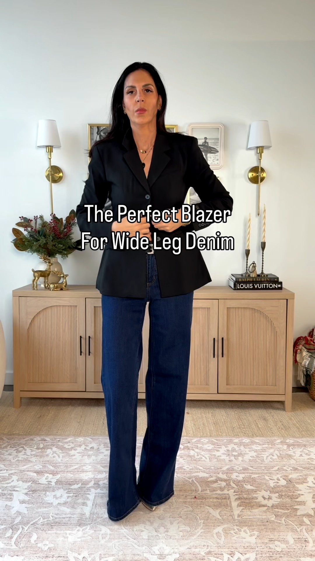 Aritzia Blazer on sale! 
The no wrinkle pants are listed below as the limitless pants 
The perfect blazer to wear with wide leg denim is this Aritzia style that cinches at the waist. It runs tts (wearing a size 4) 
Denim is a size 4 and tts 
#LTKCyberWeek 

#LTKSaleAlert #LTKU #LTKFindsUnder100 #LTKOver40 #LTKHoliday