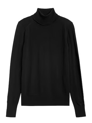 Petite Washable Merino Turtleneck Sweater | Banana Republic (US)