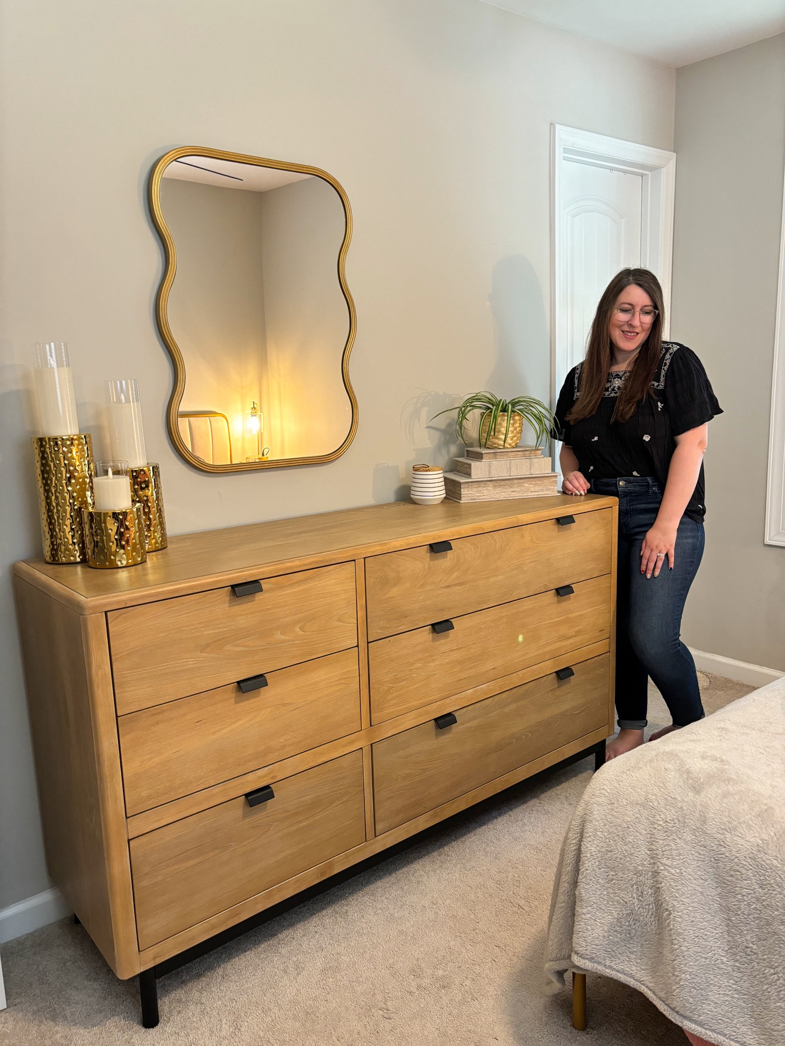 Excited to share our master bedroom is finally coming together! We love our Freslowe dresser from Ashley Furniture, it fits perfectly in our space & has lots of drawers for storage! 
•
•


#LTKFamily #LTKStyleTip #LTKHome