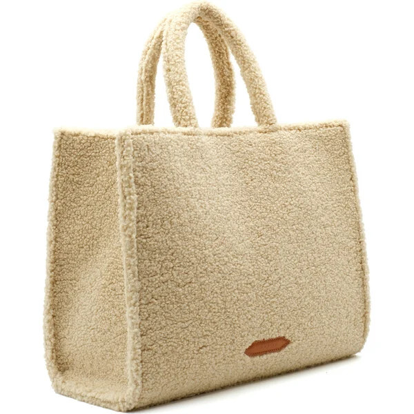 Monogrammable Teddy Tote, Neutral | Maisonette