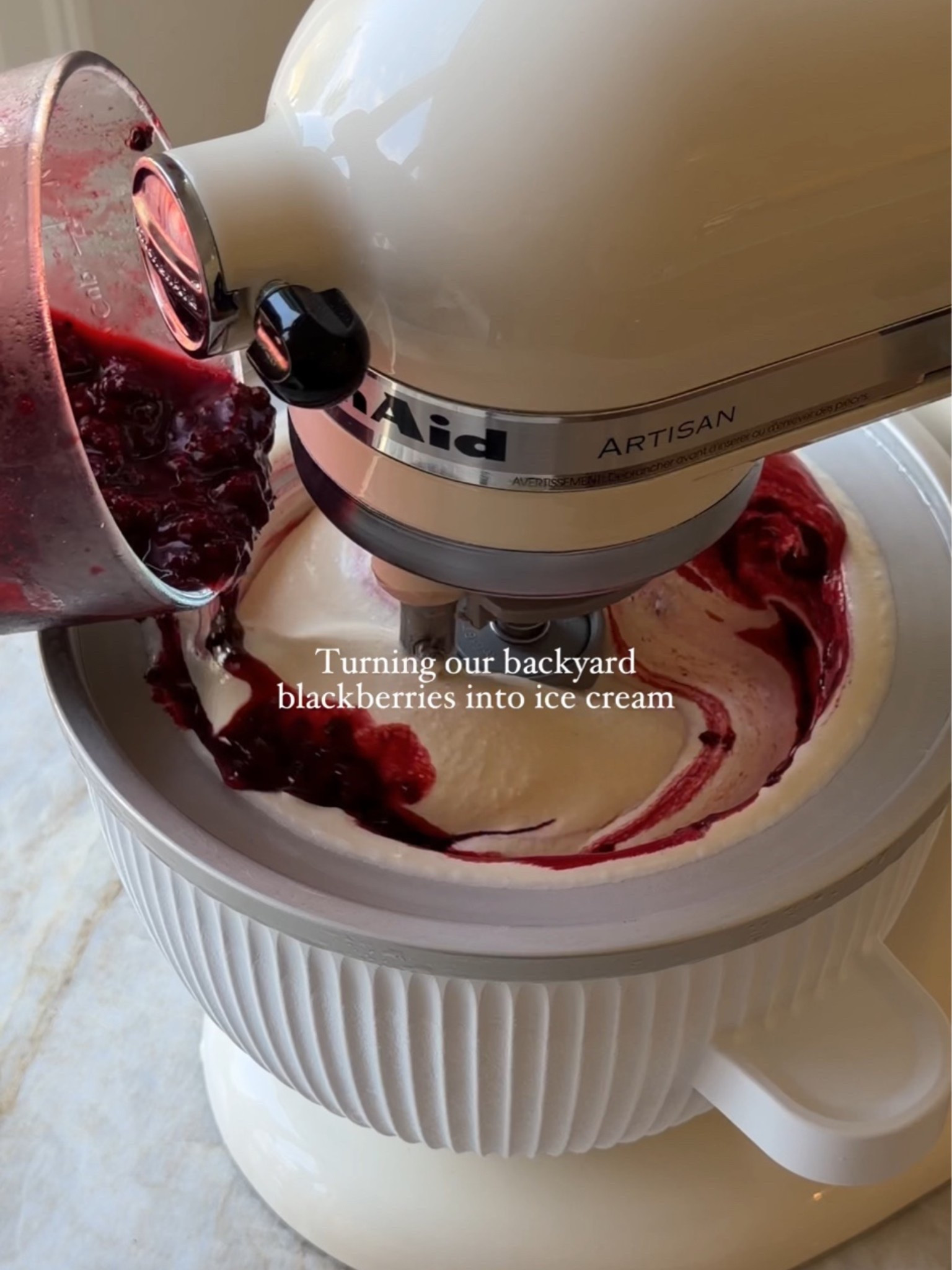Ice cream at home!! With the kitchenaid attachment it’s so easy just freeze and pour your ice cream base into it (just google a recipe) - we use it so much!!
