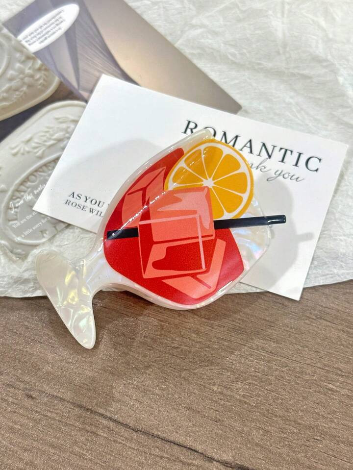 1 Pieza Pinza Para El Cabello En Forma De Naranja Para Cóctel, Diseño Novedoso Adecuado Para Decorar Recogidos, Regalo Festivo | SHEIN