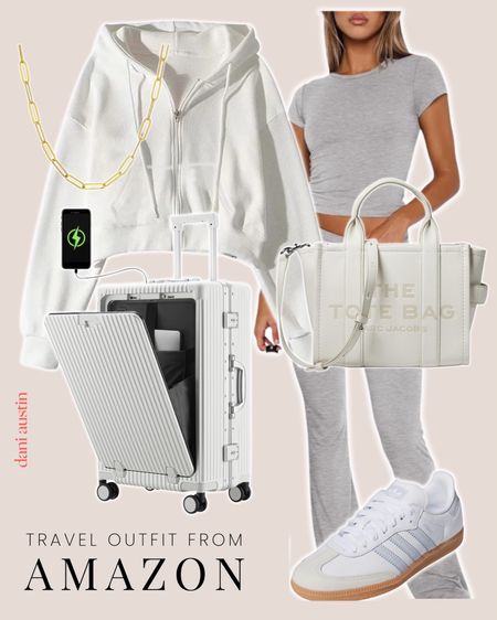 Amazon travel outfit idea — suitcase, two piece set, adidas, tote bag, sweatshirt 

#LTKtravel #LTKfindsunder100 #LTKfindsunder50
