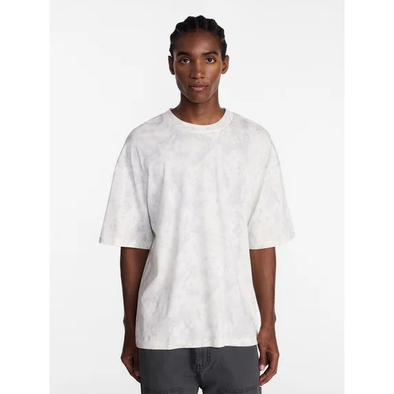 No Boundaries Men's Oversized Boxy Tee Shirt with Short Sleeves, XS-4XLT | Walmart (US)