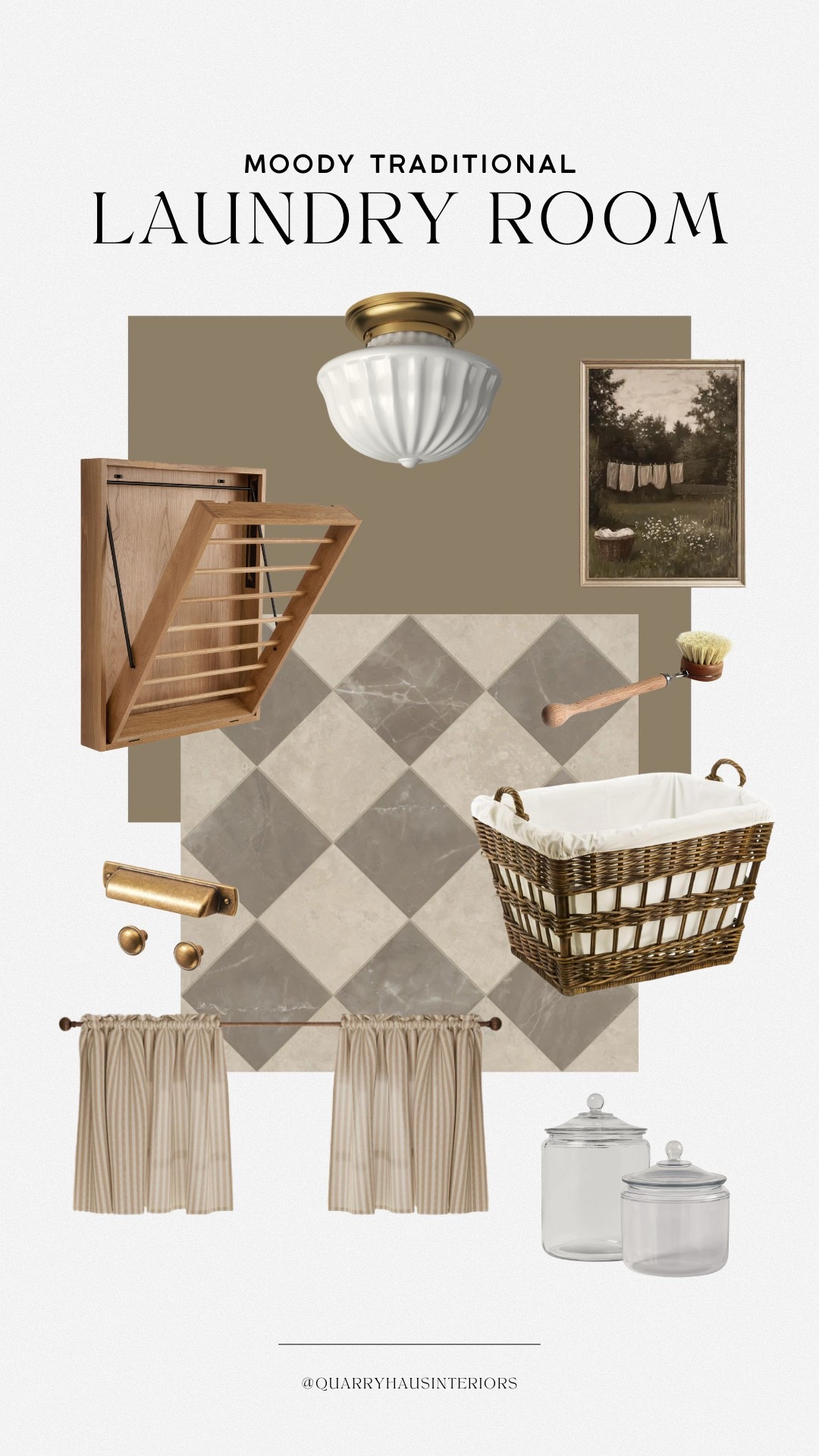 Moody traditional laundry room design and decor 🧺 paint color shown is Broccoli Brown by Farrow and Ball 



#LTKHome #LTKFamily