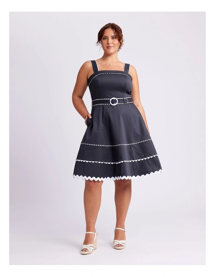 Ric To My Rac Dress in Navy | Myer