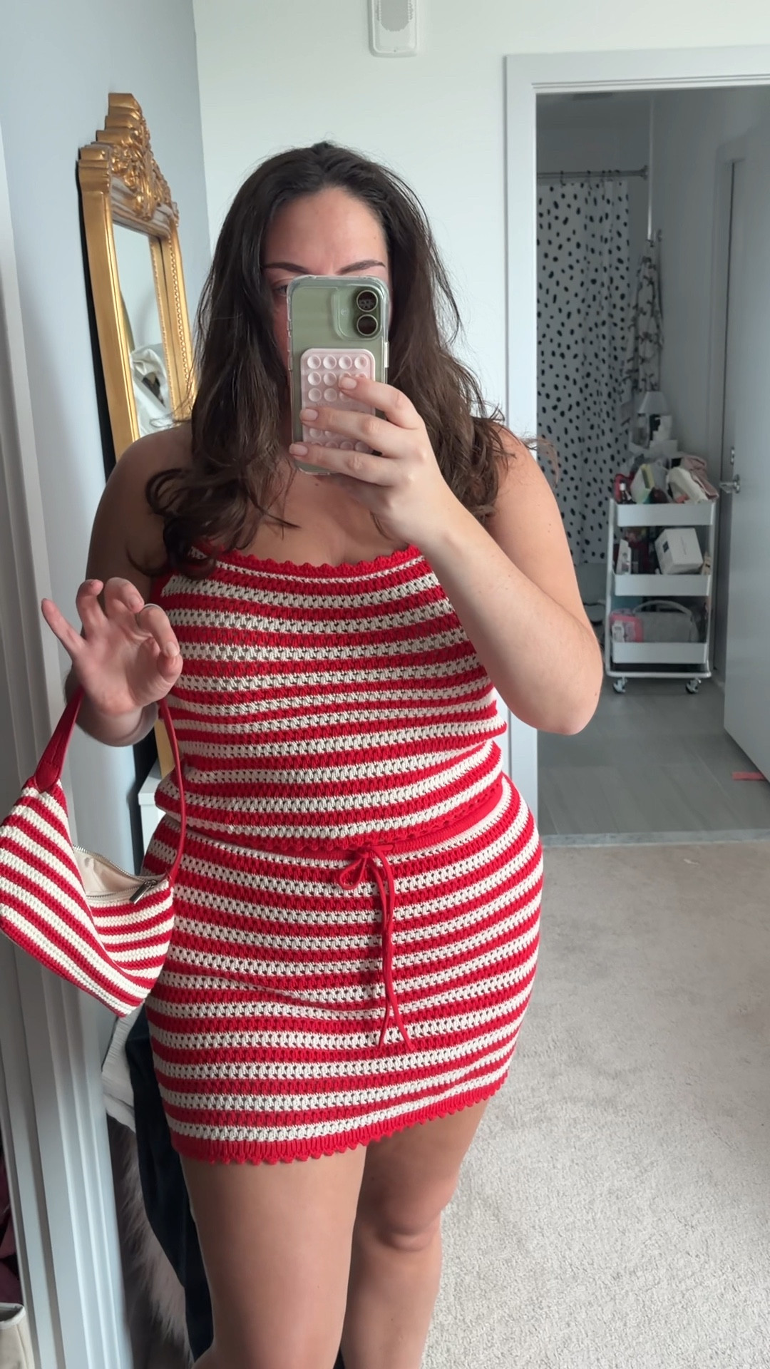 matching red and white crochet set with tank and skorts￼

memorial day outfit. Fourth of July outfit. Summer outfit. Matching set. Matching crochet set. Summer matching set. Vacation outfit. ￼