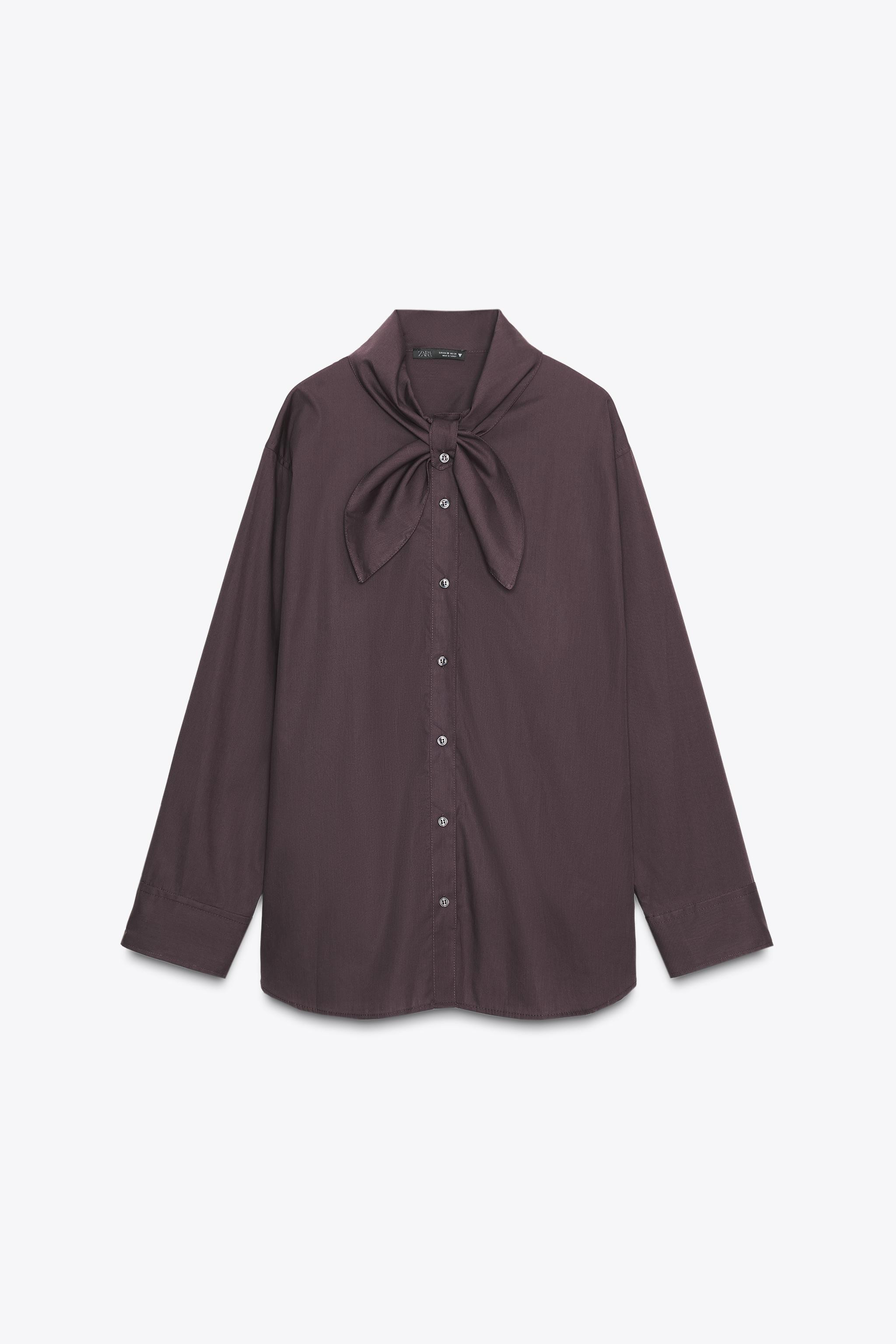 NECKTIE POPLIN SHIRT | Zara Canada