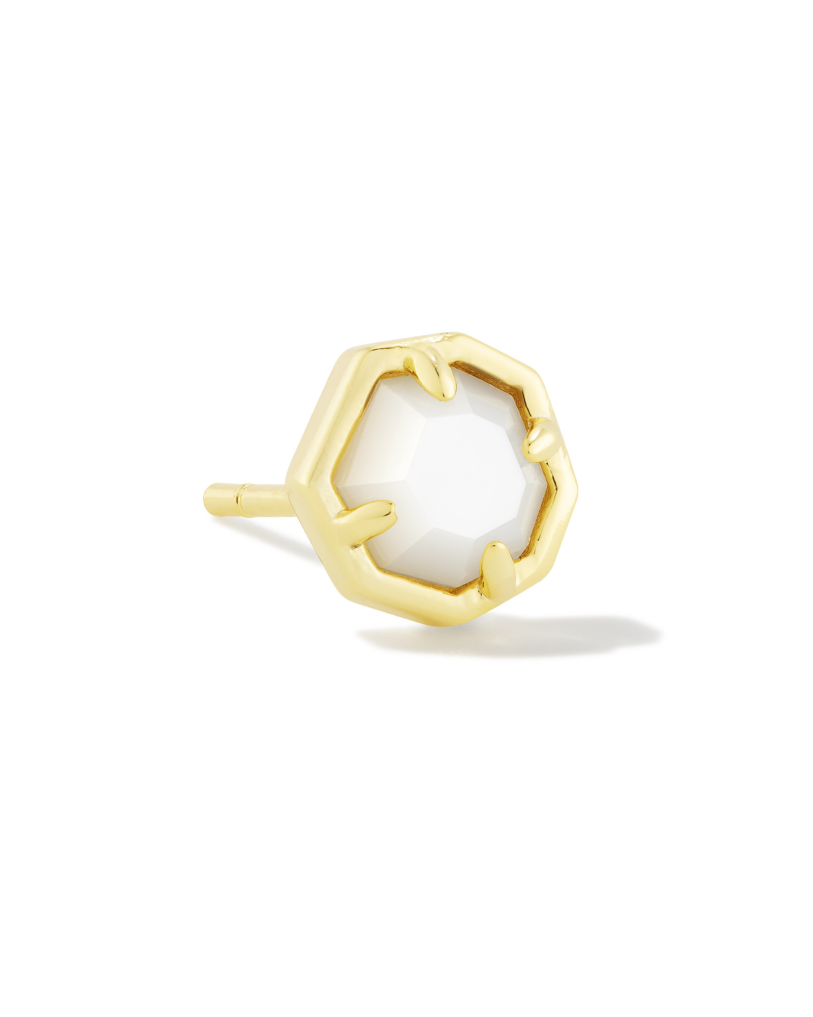 Nola Gold Single Stud Earring in Ivory Mother-of-Pearl | Kendra Scott | Kendra Scott