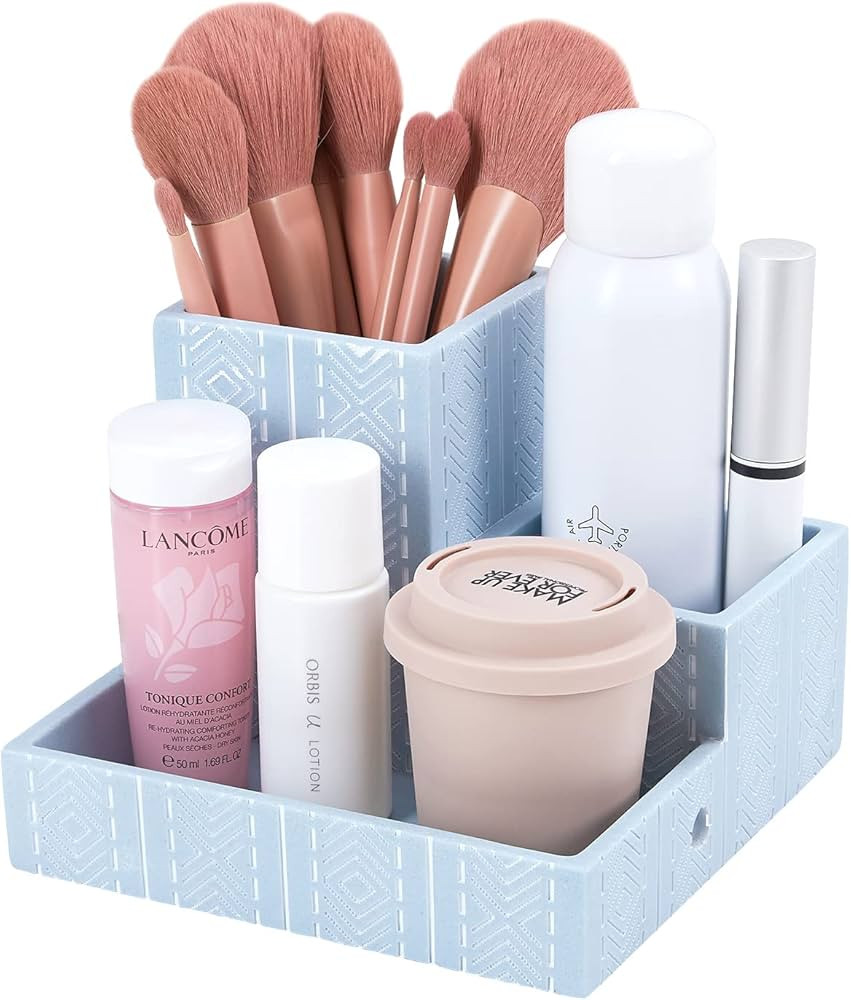 3-Slot Toothbrush Holder for Bathroom, Countertop Organizer, Electric Toothbrush Holder - Makeup ... | Amazon (US)