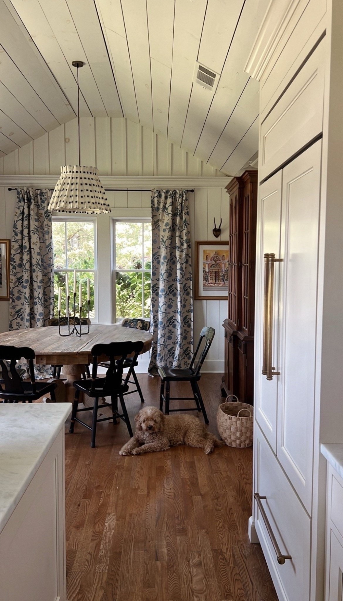 Bright kitchen with blue details. Only one size left of these beautiful, thick curtains! Our appliance pulls and cabinet knobs. 

#LTKfoodie #LTKHome #LTKOver40