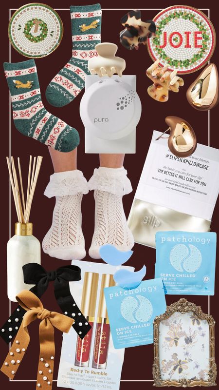 Last minute stocking stuffer ideas - ruffle socks, eye gels, gold earrings, antique frames and more

#LTKHoliday #LTKfindsunder100 #LTKGiftGuide