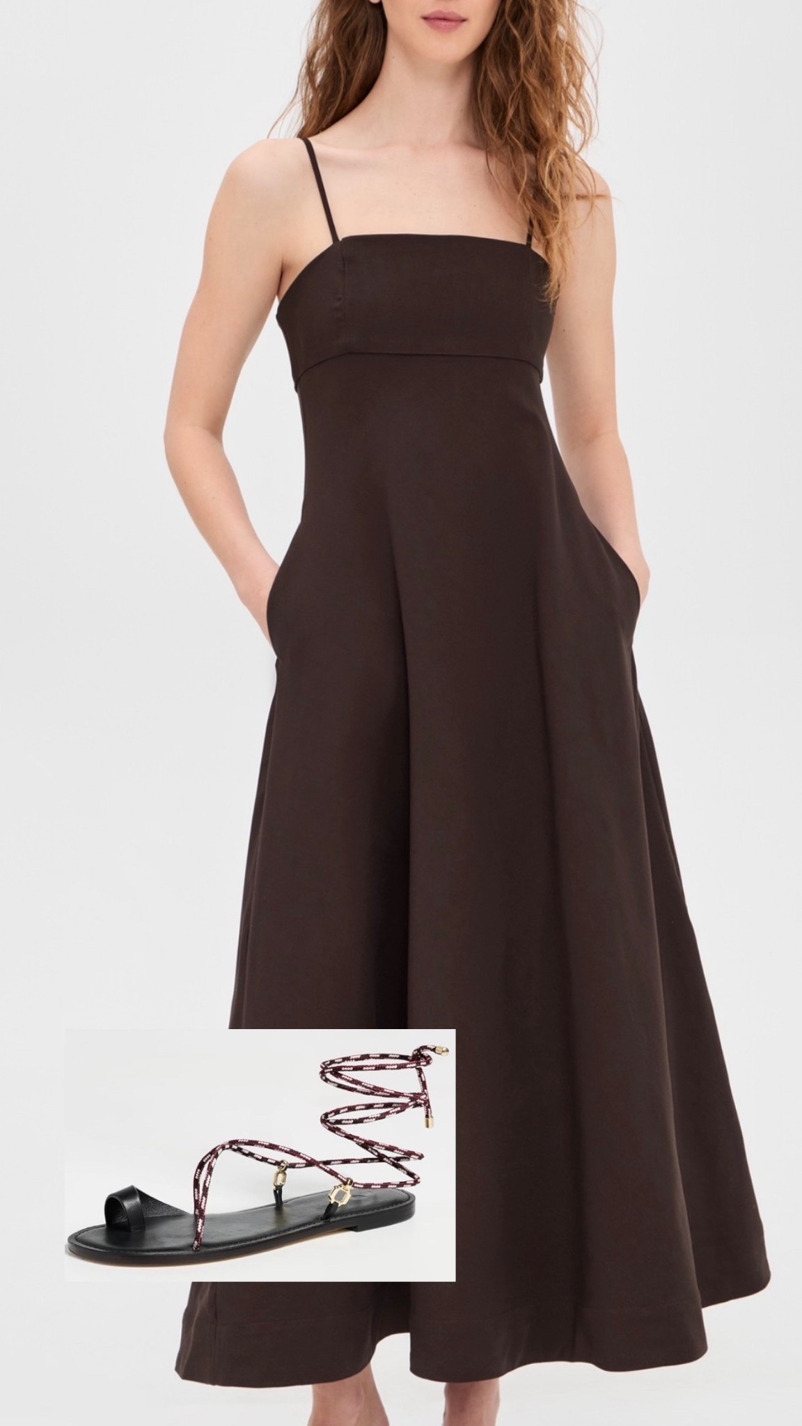 This dress with these sandals 🤎