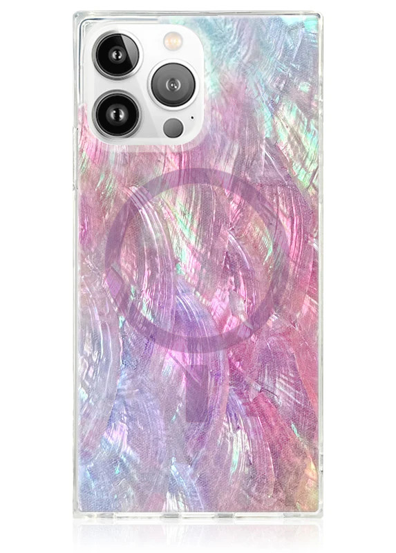 SQUARE\u00ae Pink Mother of Pearl iPhone Case | FLAUNT