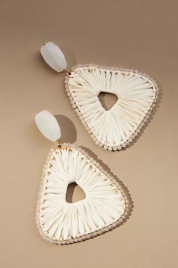 Raffia Triangle Post Earrings | Anthropologie (US)