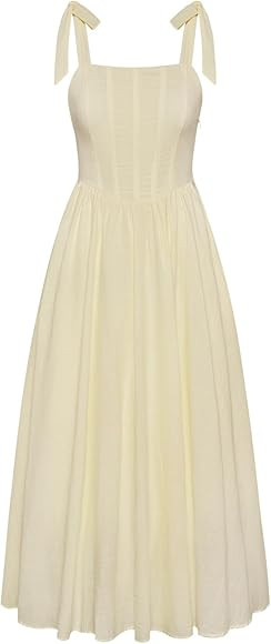 SCARLET DARKNESS Women Summer Sundresss Casual A-Line Sleeveless Spaghetti Strap Corset Dress wit... | Amazon (UK)