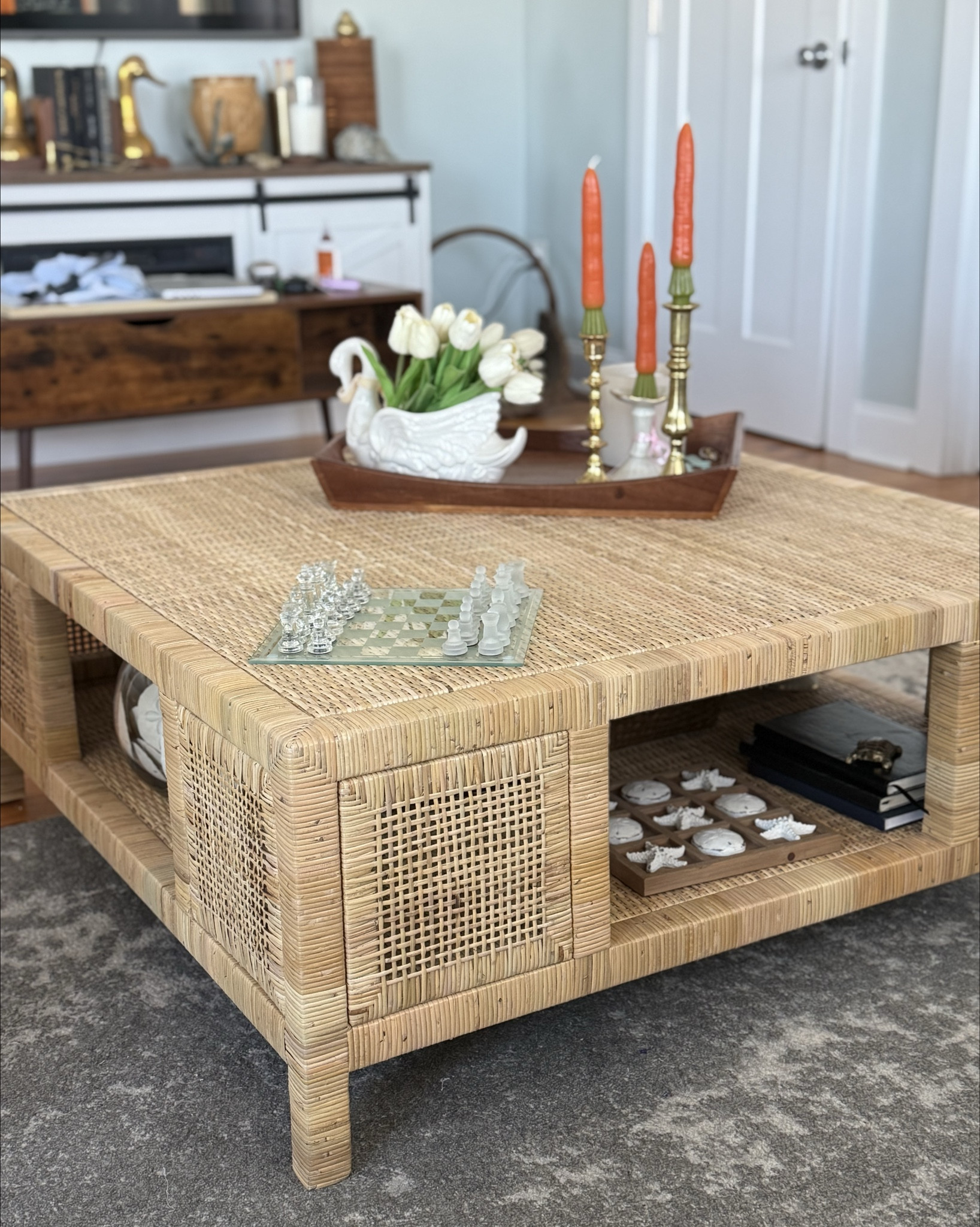 This woven coffee table from Walmart is giving high-end coastal without the high-end price tag. 🤍

The texture instantly warms up the space and makes everything feel layered and intentional — especially in an open concept living room. I love the extra shelf for styling books, baskets, or hiding all the “real life” things we don’t talk about.

If you love that relaxed, coastal, Serena & Lily-inspired look but want it budget friendly… this one is a winner.

Linked here for you 🤍#CoastalStyle #WalmartFinds #NeutralHome #AffordableHome

#LTKHome #LTKSaleAlert #LTKHome #LTKdayinmylife