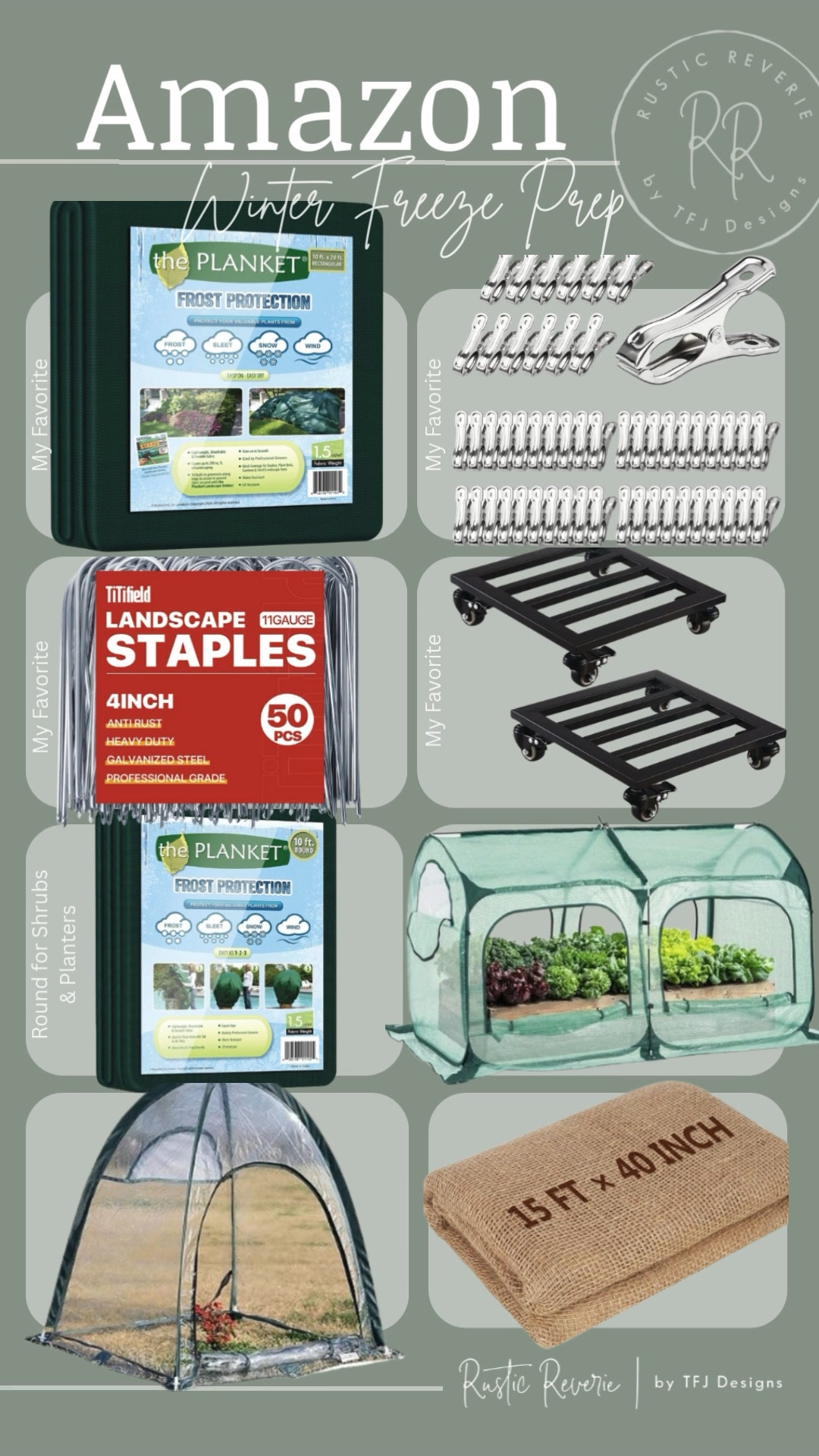 I know it’s almost Christmas, but I’m making sure I have everything I need on hand before our first serious freeze hits here in Texas! You never know what month that will be here. 😅 gardening gardener planket flower frost protection planter caddy pop up greenhouse burlap frost fabric amazon creator favorites prime shipping winter prep home owner

#LTKSeasonal #LTKHome