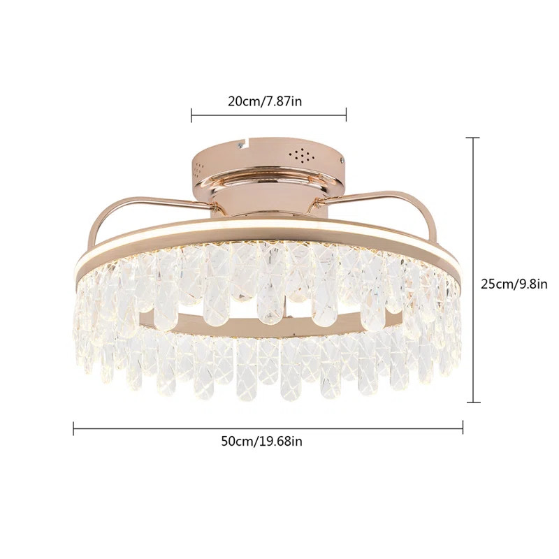 Jaweriya 19.68'' Ceiling Fan with LED Lights | Wayfair North America