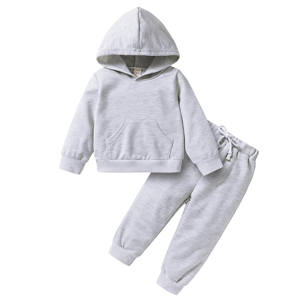 Happy Town Baby Fall Outfits for Girl Boy Long Sleeve Hoodie Top and Long Sweatpants Set Toddler ... | Amazon (US)