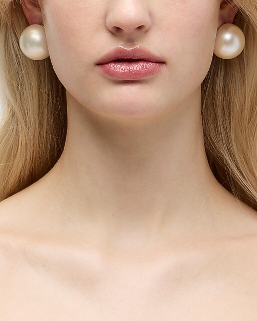 Oversized pearl stud earrings | J. Crew US