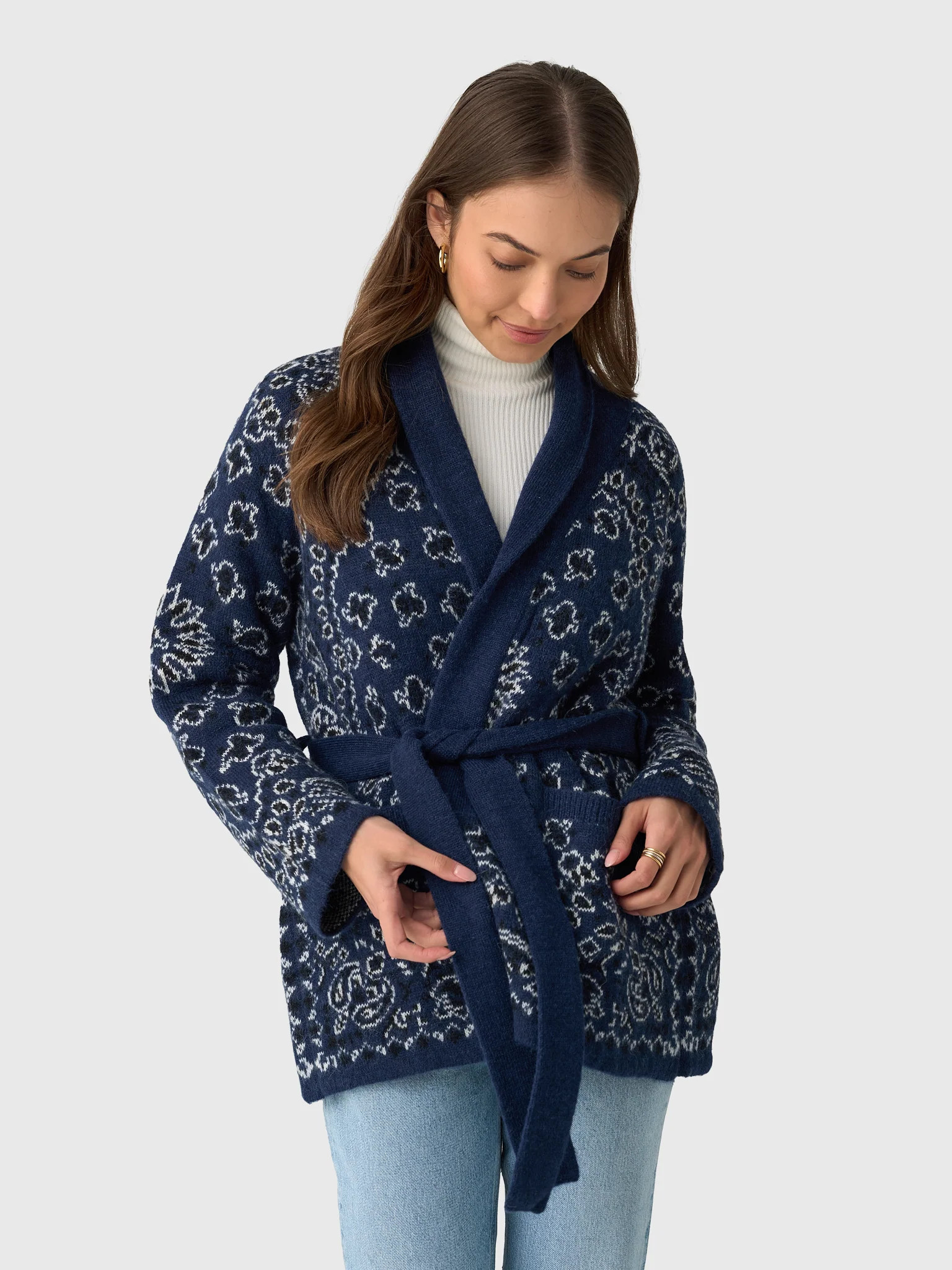 THE GREAT
                      
                     Women's The Bandana Riding Cardigan | Saint Bernard