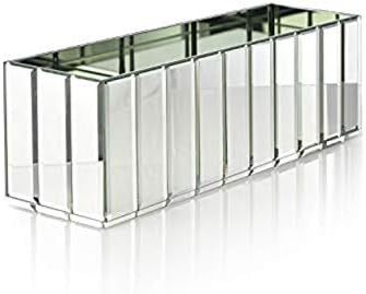 Serene Spaces Living Gatsby-Inspired Oblong Mirrored Vase – Luxe Beveled Glass Centerpiece for ... | Amazon (US)