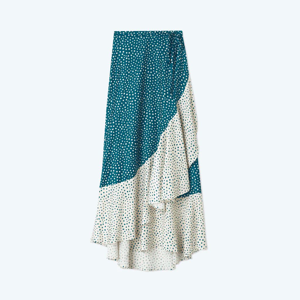 The Beach to Brunch Wrap Skirt - On the Dot in Seaweed | SummerSalt